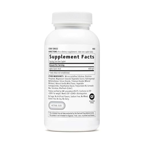 cápsulas de ácido alfa lipoico GNC para energía celular