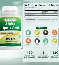 cápsulas de ácido alfa lipoico