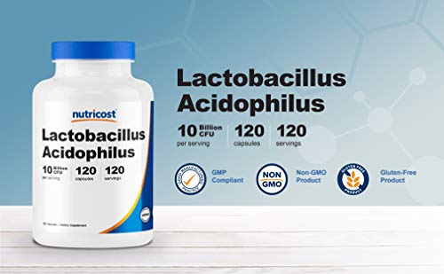 Cápsulas de Acidophilus de alta potencia