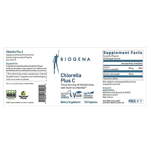 Cápsulas de alga verde orgánica