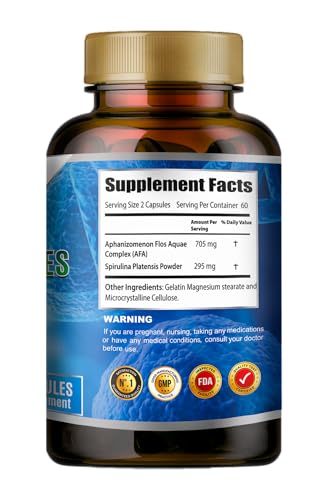 Cápsulas de Aphanizomenon Flos-aquae sin gluten