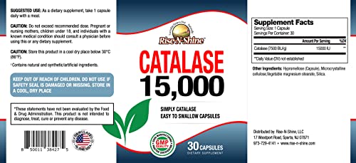 cápsulas de catalasa Rise-N-Shine