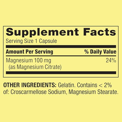 Cápsulas de Citrato de Magnesio 100mg