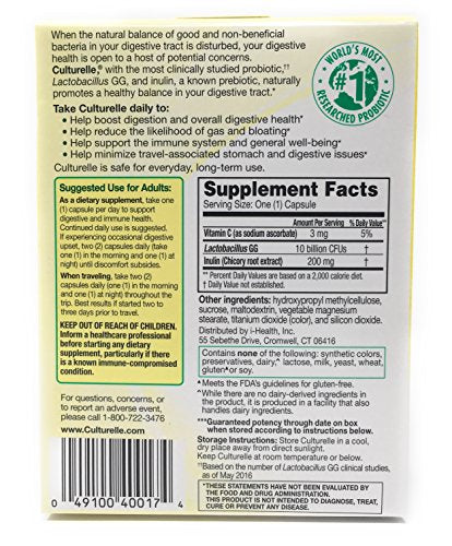 Cápsulas de Culturelle para bienestar intestinal