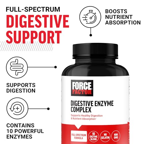 Cápsulas de enzimas digestivas Force Factor