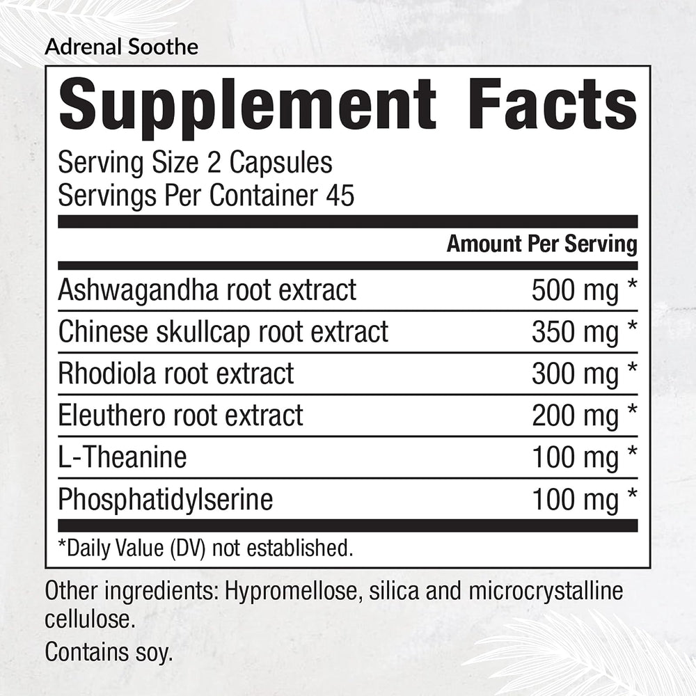 Cápsulas de Equilife Adrenal Soothe