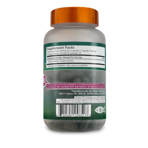 Cápsulas de espirulina para energía