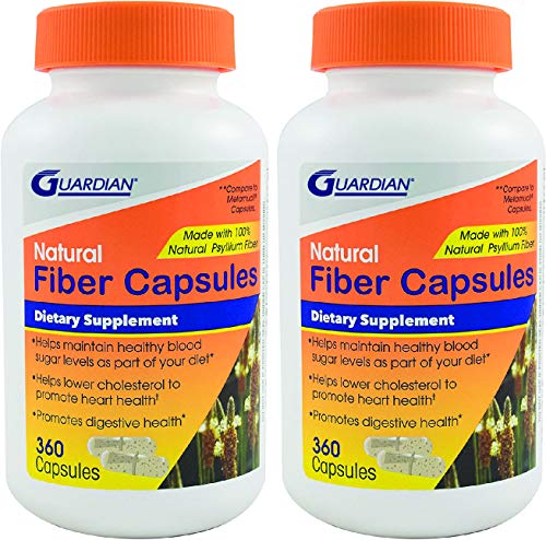 cápsulas de fibra de psyllium natural
