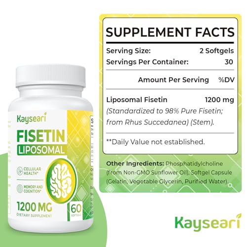 Cápsulas de fisetina para salud cognitiva
