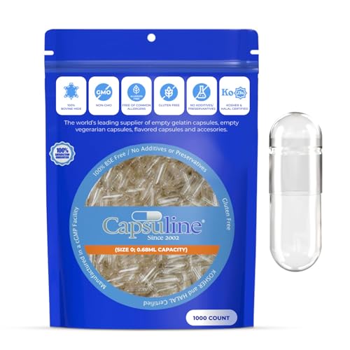 Cápsulas de gelatina vacías para suplementos