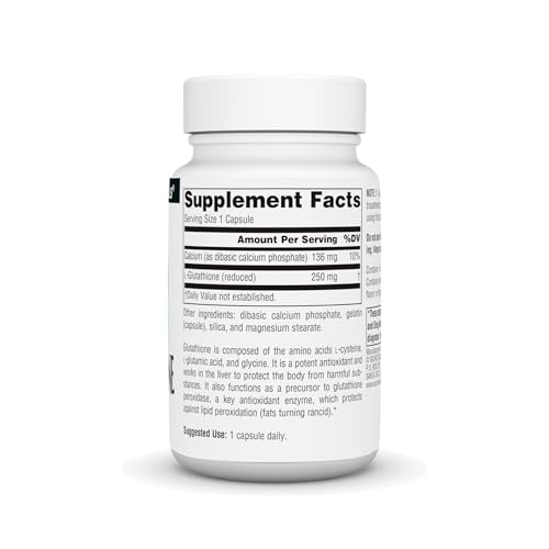 Cápsulas de glutatión de 250mg