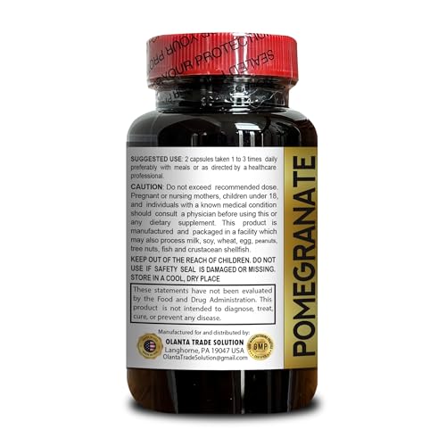 cápsulas de granada con beneficios saludables