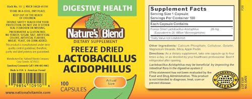 cápsulas de lactobacillus acidophilus para salud intestinal