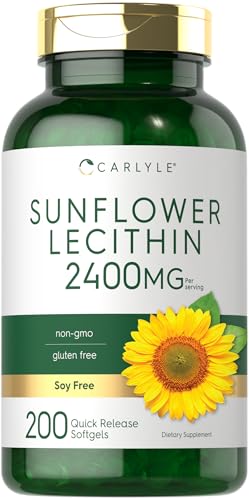 Cápsulas de lecitina de girasol saludables