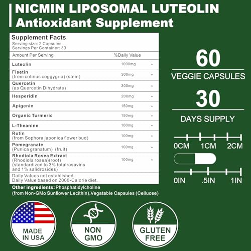 Cápsulas de luteolina para máxima absorción