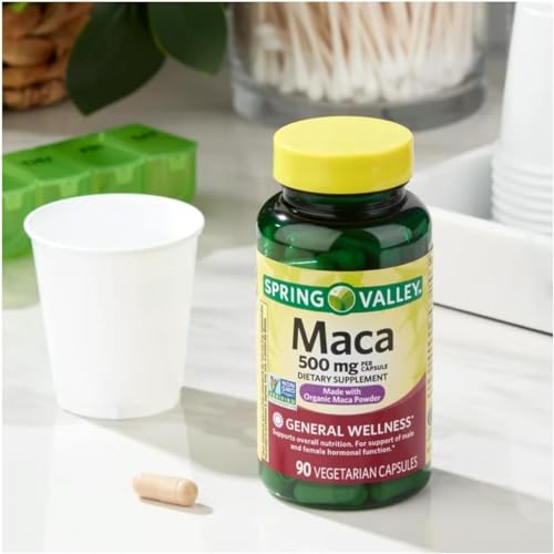 cápsulas de maca con guía de vitaminas