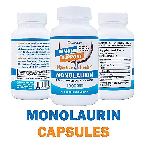 Cápsulas de monolaurina para salud digestiva