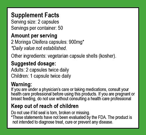 cápsulas de moringa california suplemento natural
