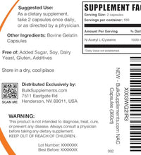 Cápsulas de NAC para antioxidantes