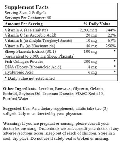 Cápsulas de placenta para bienestar general