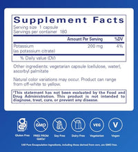Cápsulas de potasio para salud muscular