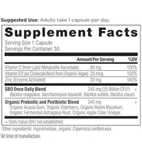 cápsulas de probióticos con vitamina C