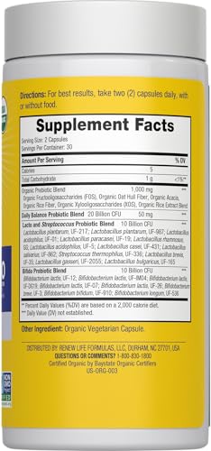 cápsulas de probióticos para salud intestinal