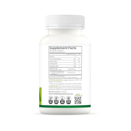 Cápsulas de psyllium con 100 millones CFUs