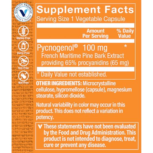 Cápsulas de Pycnogenol para salud cardiovascular
