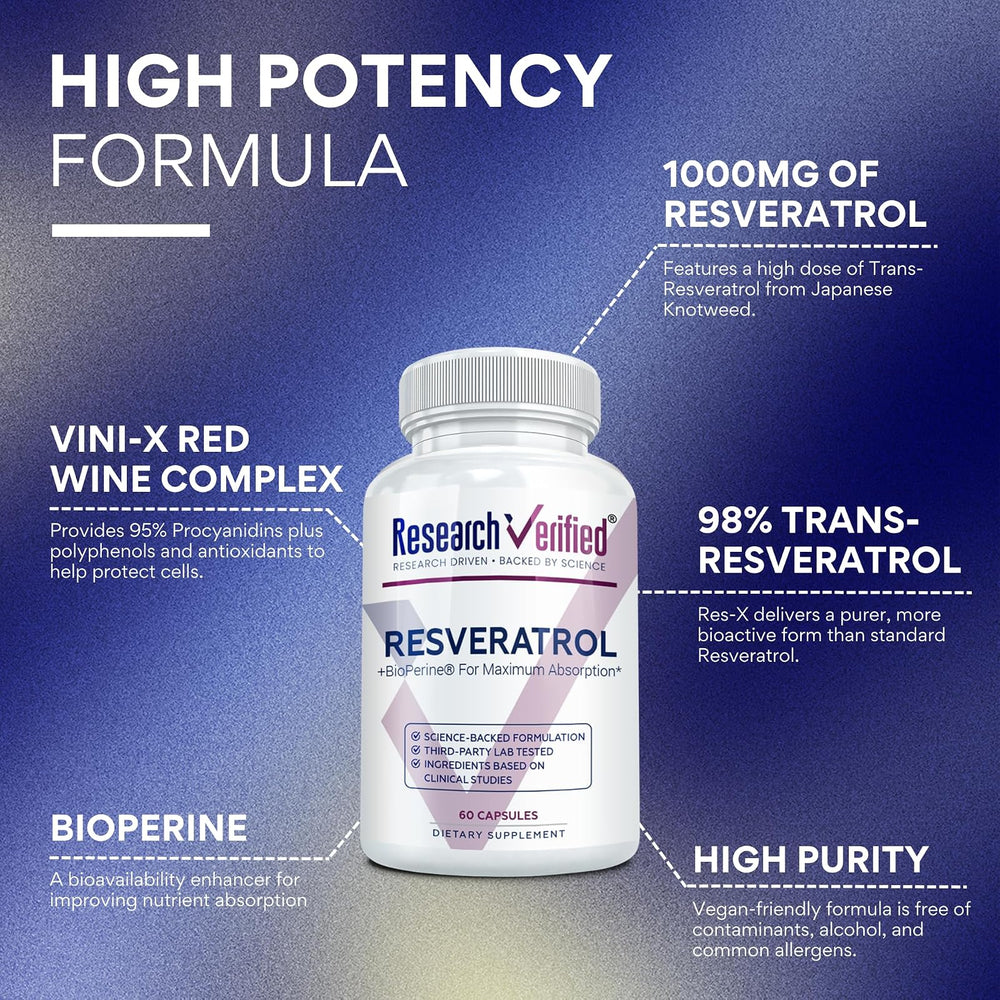 Cápsulas de Resveratrol 98%