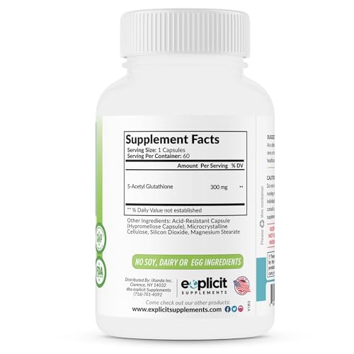 Cápsulas de S-Acetil Glutatión de alta calidad