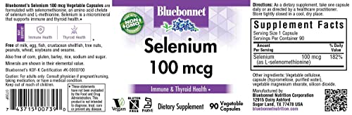 Cápsulas de selenio Bluebonnet 100mcg