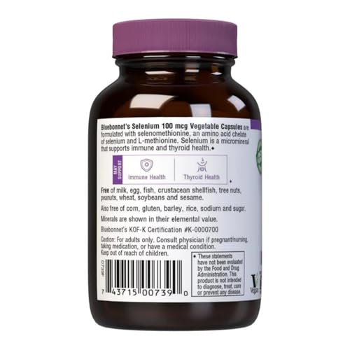 Cápsulas de selenometionina sin gluten