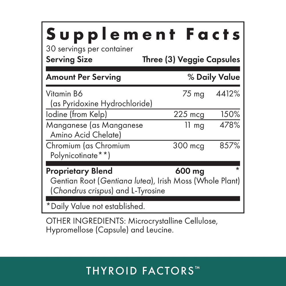 Cápsulas de Thyroid Factors