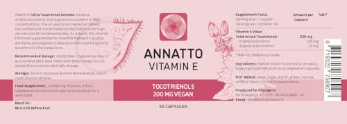 Cápsulas de tocotrienoles naturales