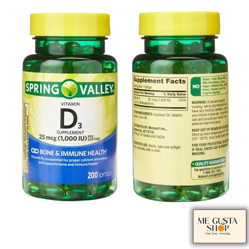 Cápsulas de vitamina D3 de Spring Valley