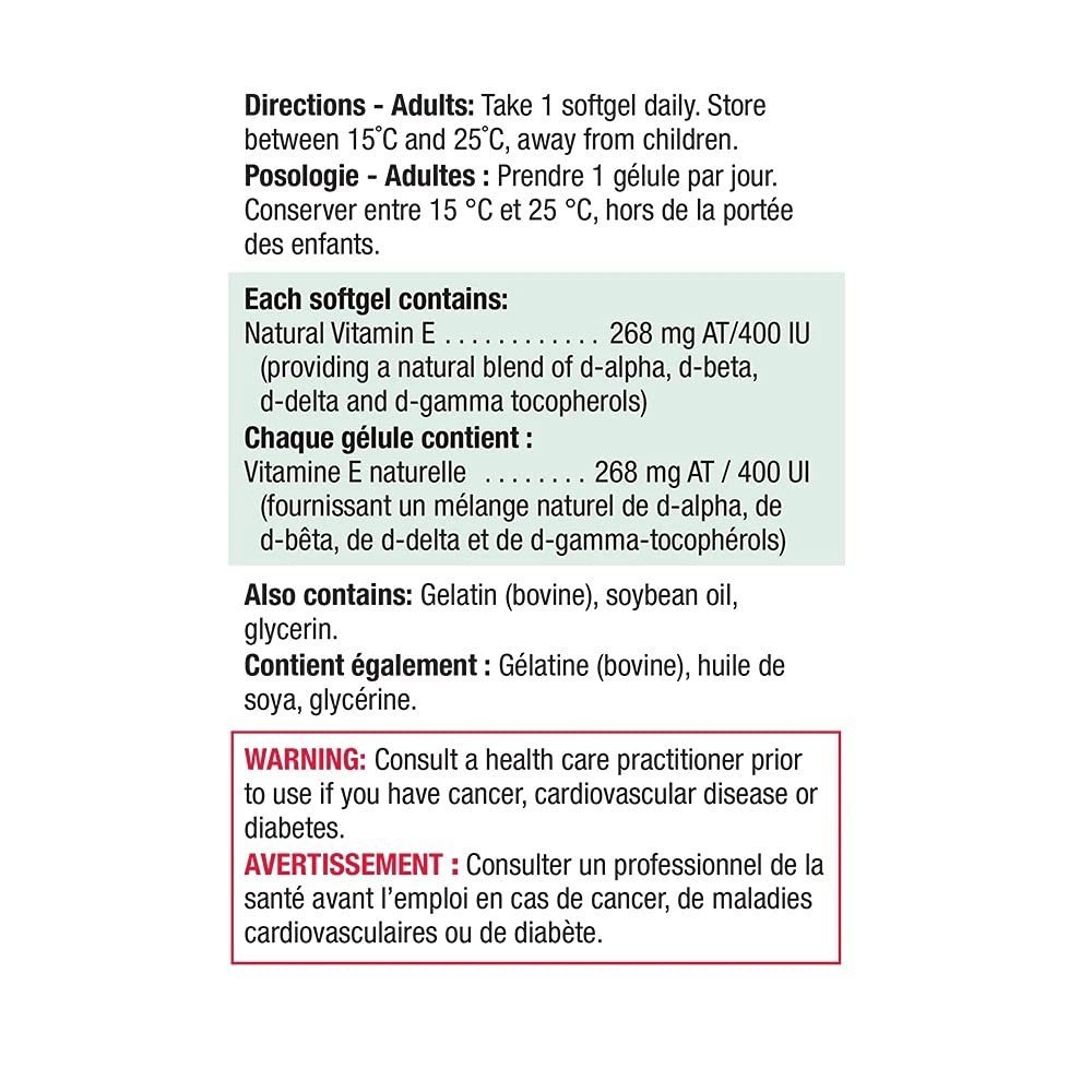 Cápsulas de Vitamina E Jamieson