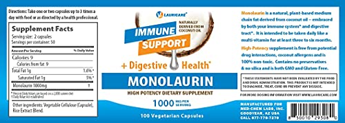 Cápsulas Lauricare para salud integral