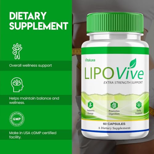 Cápsulas Lipovive con ingredientes orgánicos