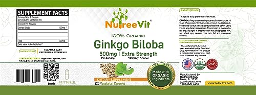 cápsulas NutreeVit ginkgo biloba
