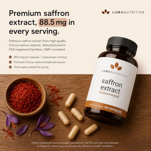 Cápsulas premium de azafrán natural