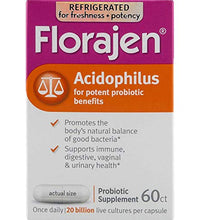 cápsulas probióticas Florajen para salud digestiva