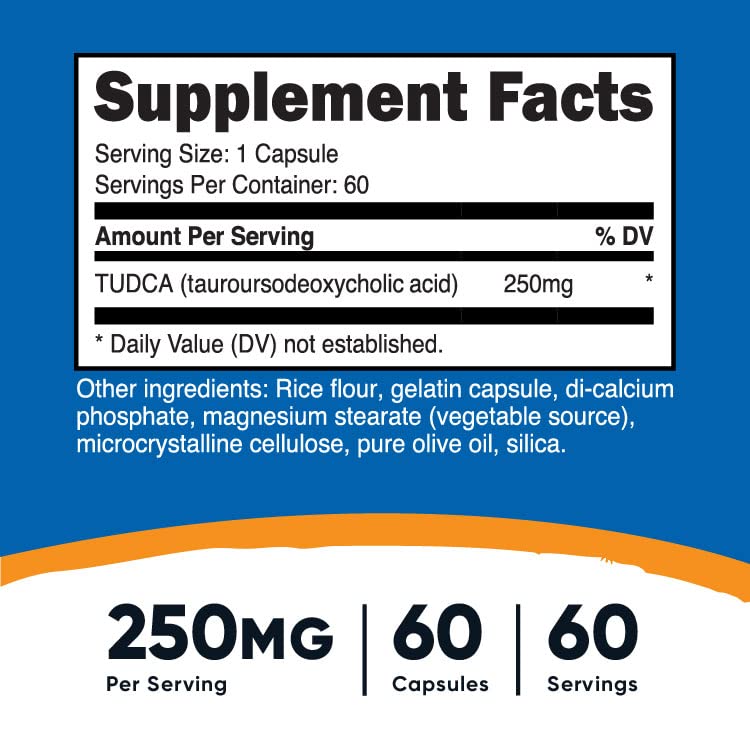 cápsulas Tudca 250mg para detoxificación