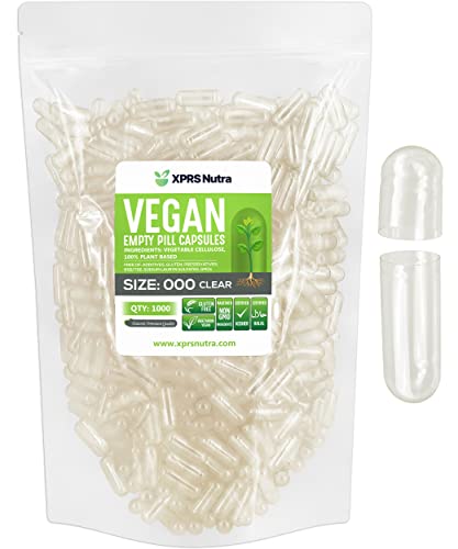 cápsulas vacías veganas tamaño 000