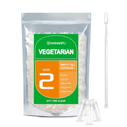 cápsulas vacías vegetarianas tamaño 2