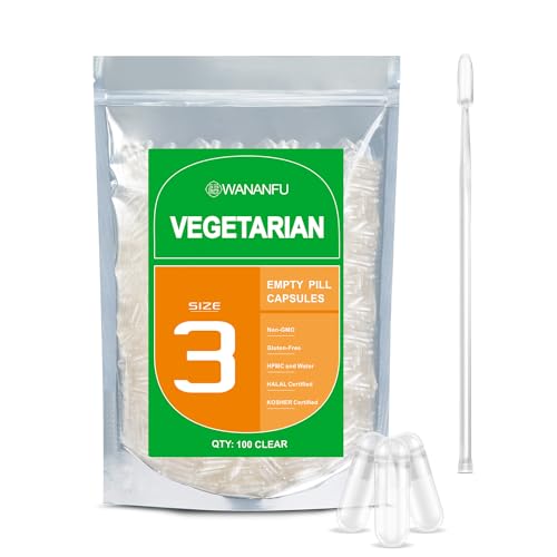 cápsulas vacías vegetarianas Wananfu tamaño 3