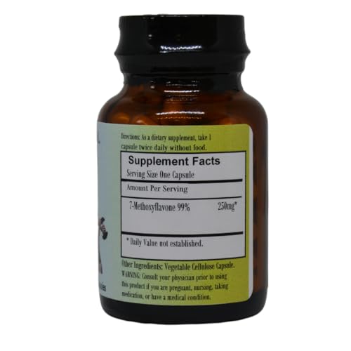 cápsulas veganas de 7-metoxiflavona para energía