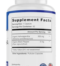 Cápsulas veganas de ashwagandha 650mg