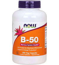 Cápsulas veganas de B-50 NOW Foods