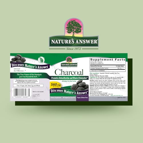 Cápsulas veganas de carbón activado